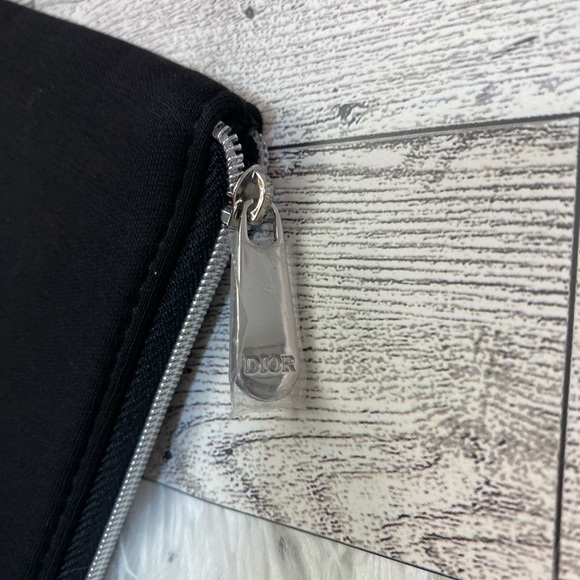 Christian Dior Black Cosmetic Bag Embroider Logo New - Picture 3 of 10